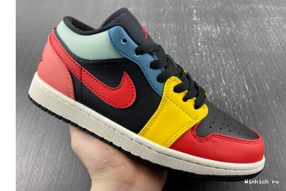 Jordan Black Low 1 Retro Multi-Color SE 1016